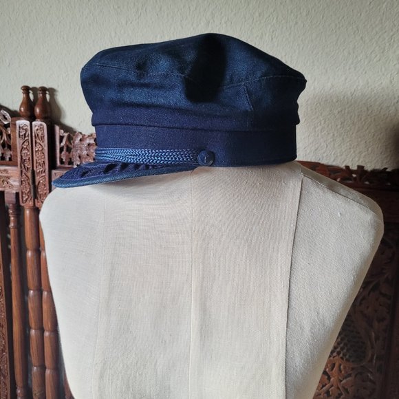 Vintage Denim Greek Sailor Hat - Picture 2 of 9